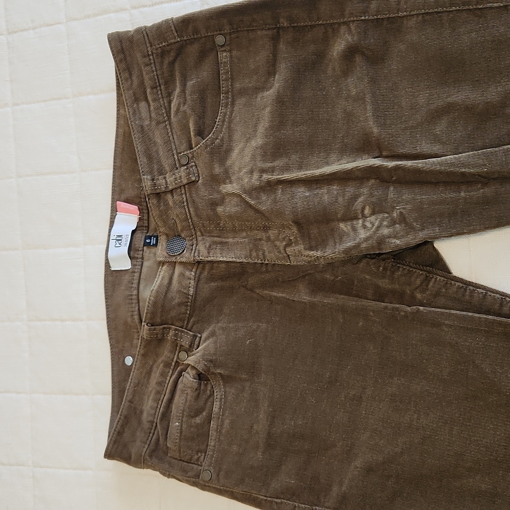 Cabi Corduroy Brown Skinny Jeans Size 6